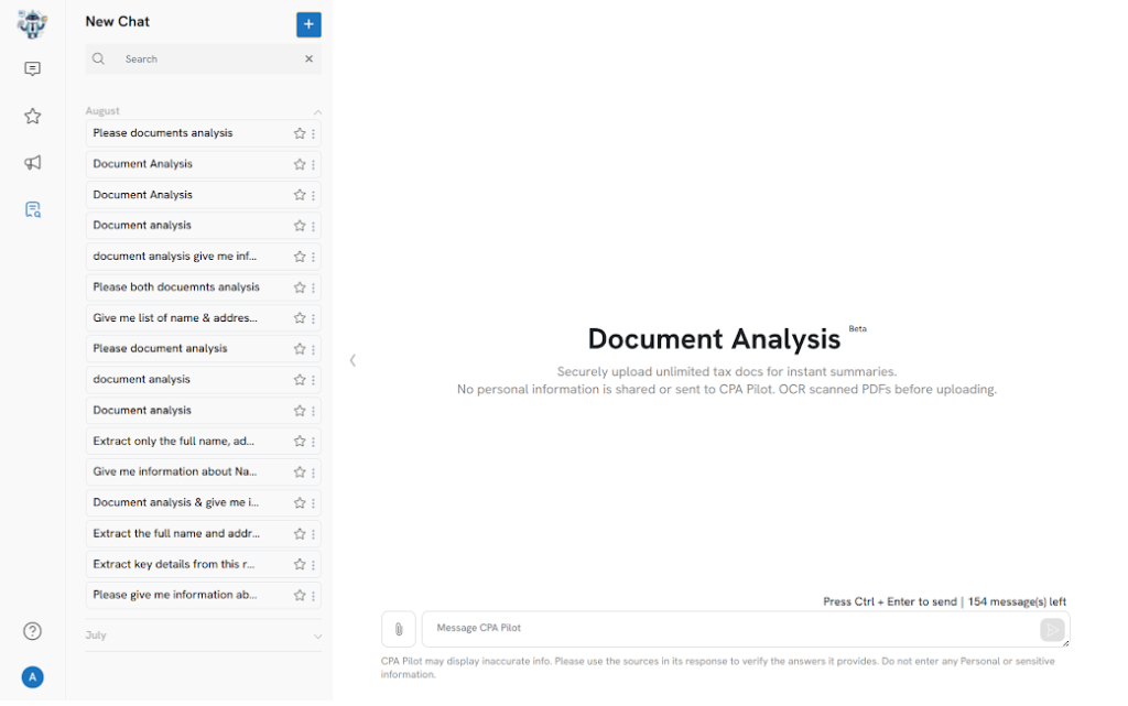 Document analysis by CPA Pilot